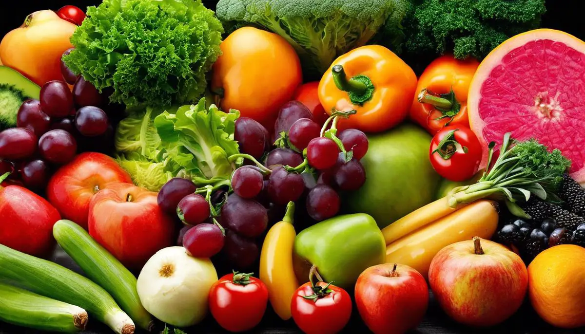 An image of various colorful fruits and vegetables, symbolizing the vibrant and healthy nature of anti-inflammatory foods.