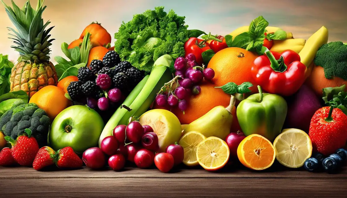 A vibrant image of colorful fruits and vegetables, representing the idea of a detox diet