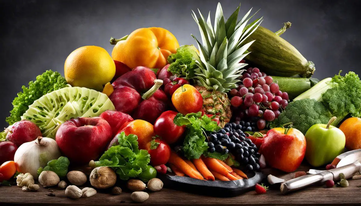 Image depicting a variety of fruits, vegetables, and lean meats, symbolizing the Paleo Diet.
